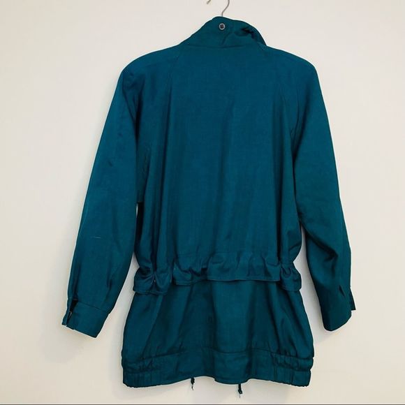Vintage | 1980s Emerald Teal Utility Jacket - Picture 4 of 12